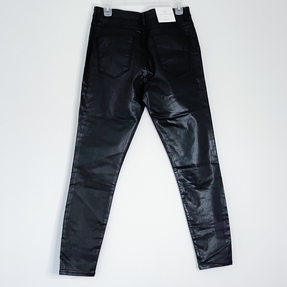 NWT Zara Premium “The HW Skinny Coated Black Jean - Picture 3 of 6
